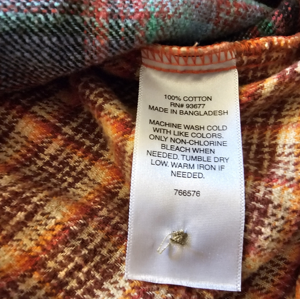 Arizona Jean Co. Plaid Long Sleeve Size XXL - Picture 4 of 4